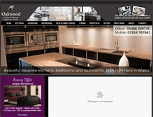 Tablet Screenshot of oakwood-kitchens.com